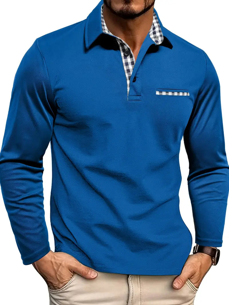 Langærmet poloshirt